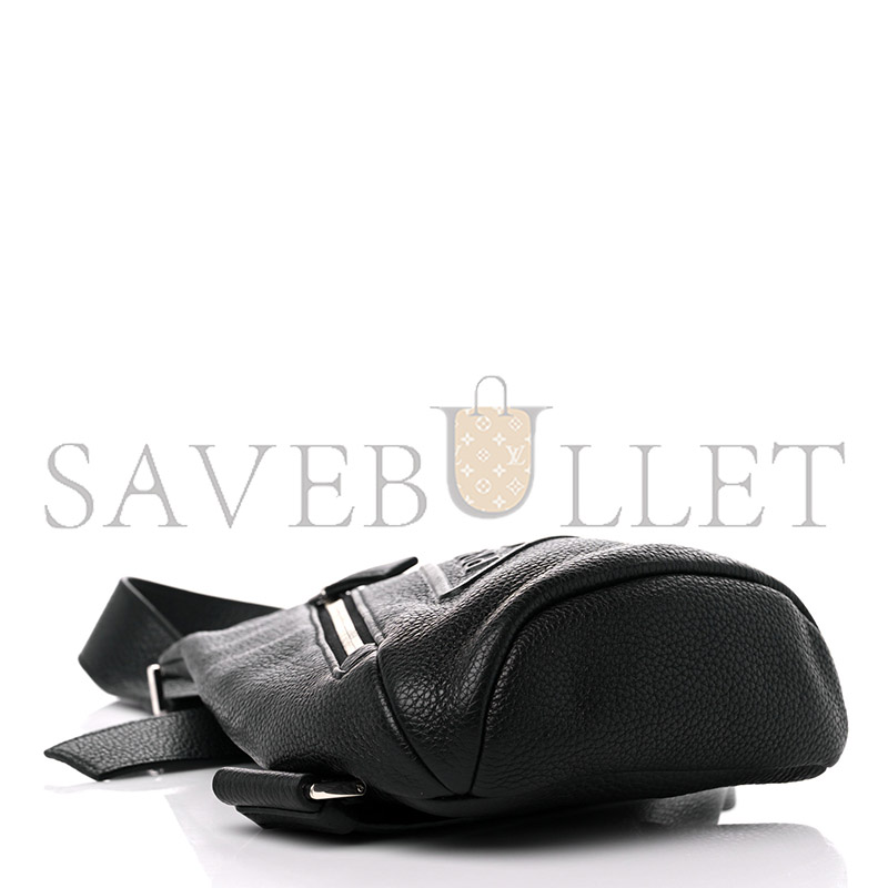 PRADA VITELLO DAINO LOGO EMBOSSED CROSS SLING BACKPACK BLACK 2VZ092 (43*27*10cm) 